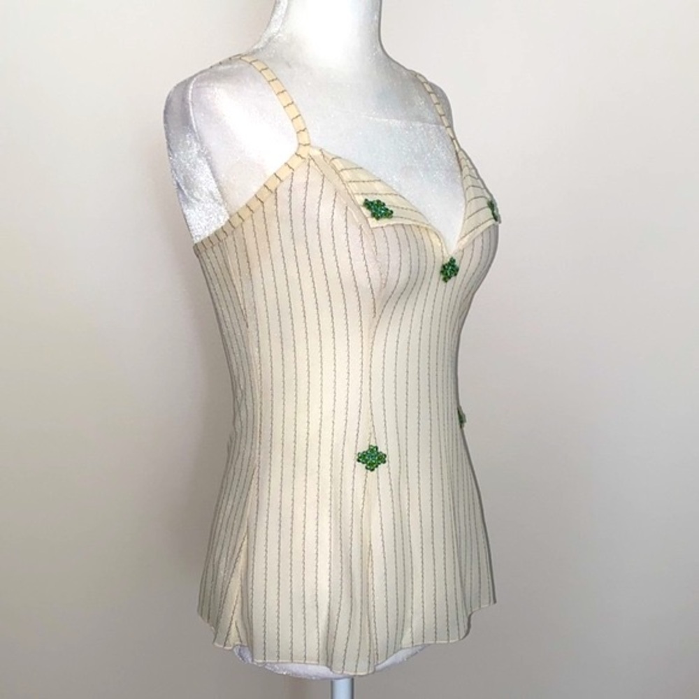 Vintage 90’s Intimissi sheer pin stripe cami - Picture 2 of 11